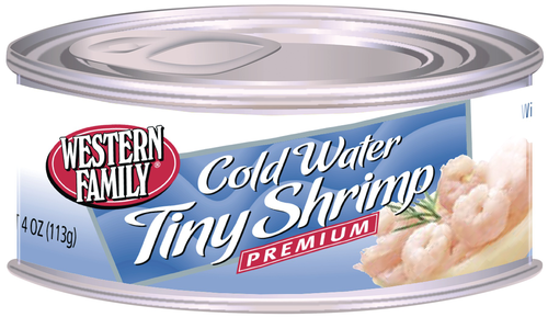 slide 1 of 1, Western Family Tiny Shrimp, 4 oz