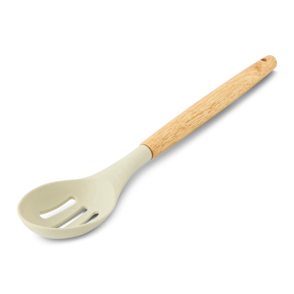 slide 2 of 3, Core Kitchen™ Silicone Slotted Spoon Beige, 1 ct