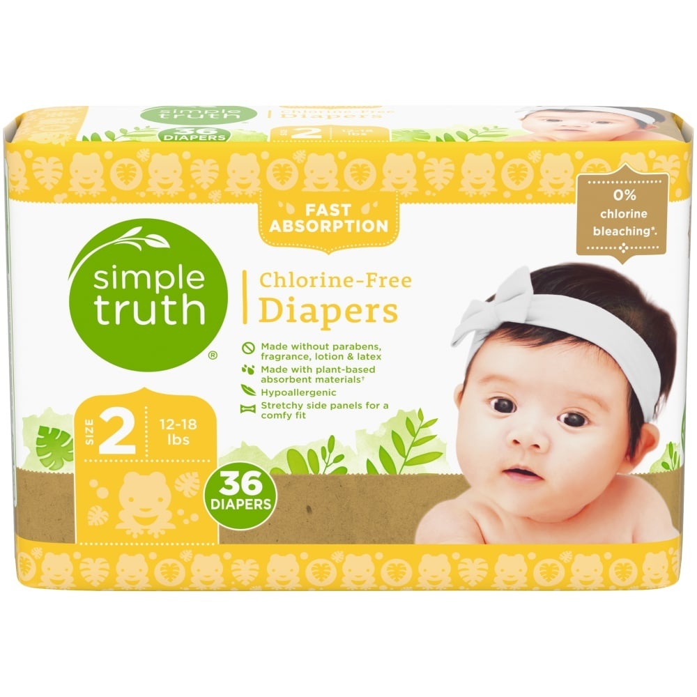 slide 1 of 1, Simple Truth Diapers 36 ea, 36 ct