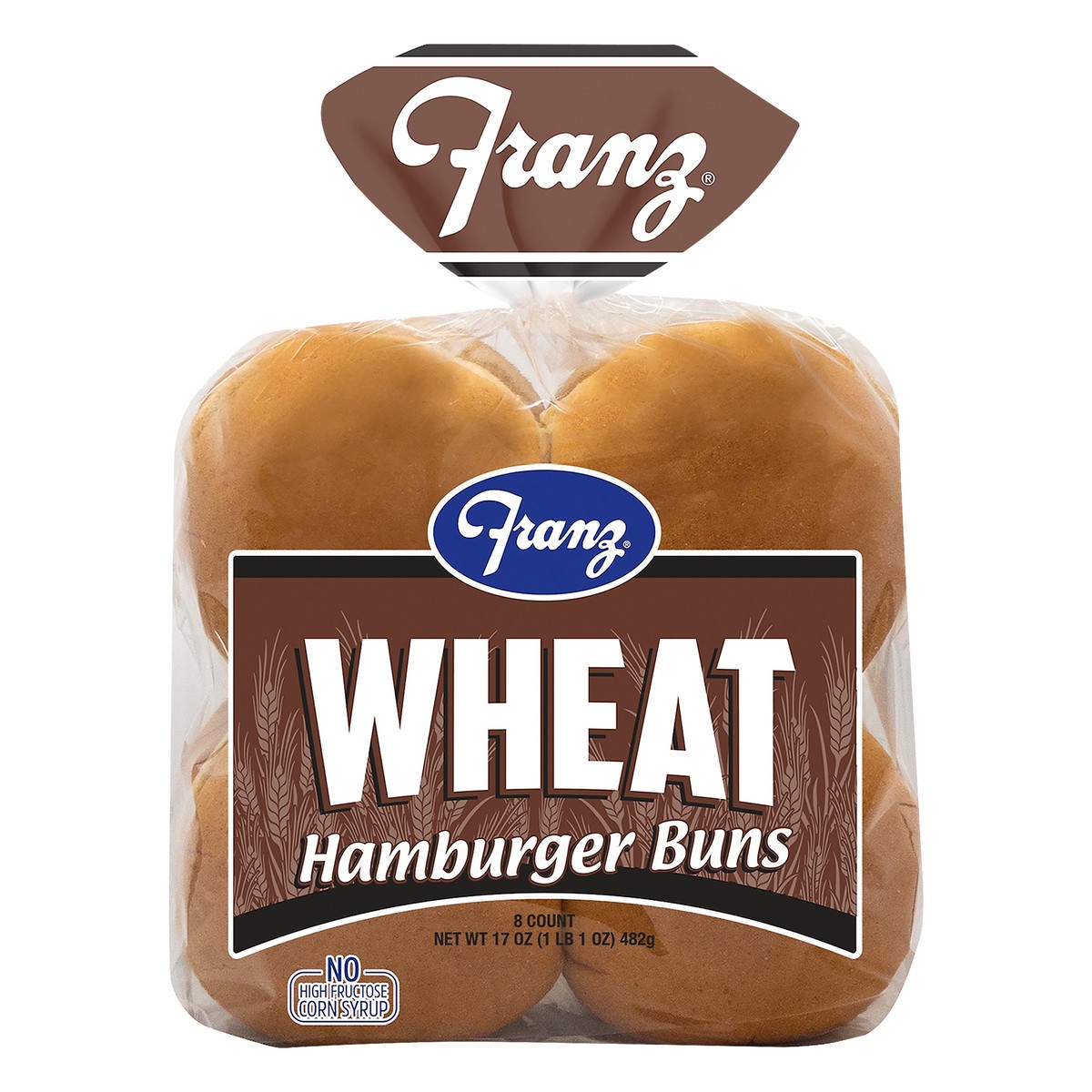 slide 1 of 7, Franz Wheat Hamburger Buns, 8 ct; 17 oz