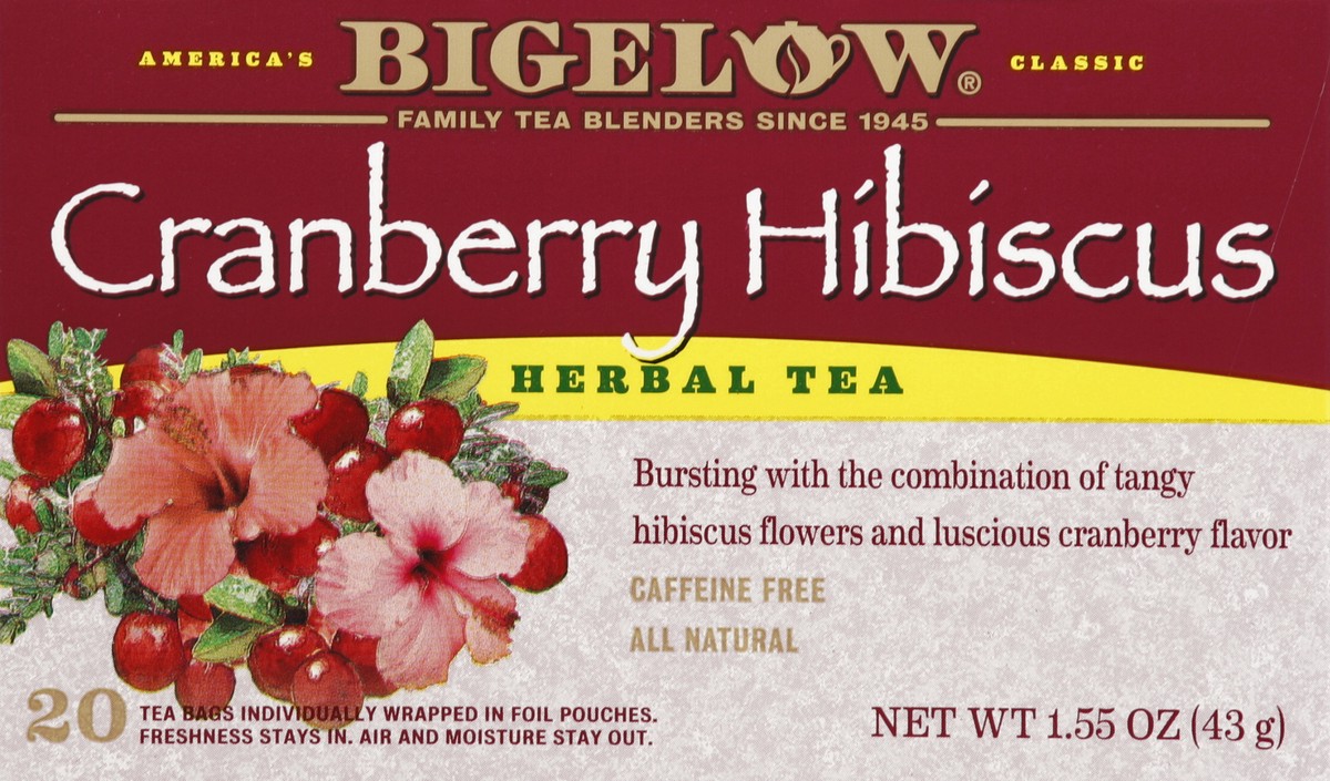 slide 4 of 5, Bigelow Cranberry Hibiscus Herbal Tea Bags - 20 ct, 20 ct