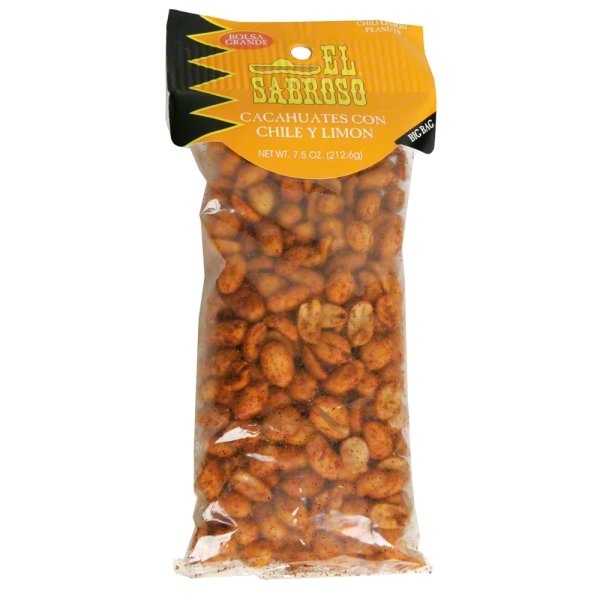 slide 1 of 1, El Sabroso Peanuts-Hot/Spicy, 7.5 oz