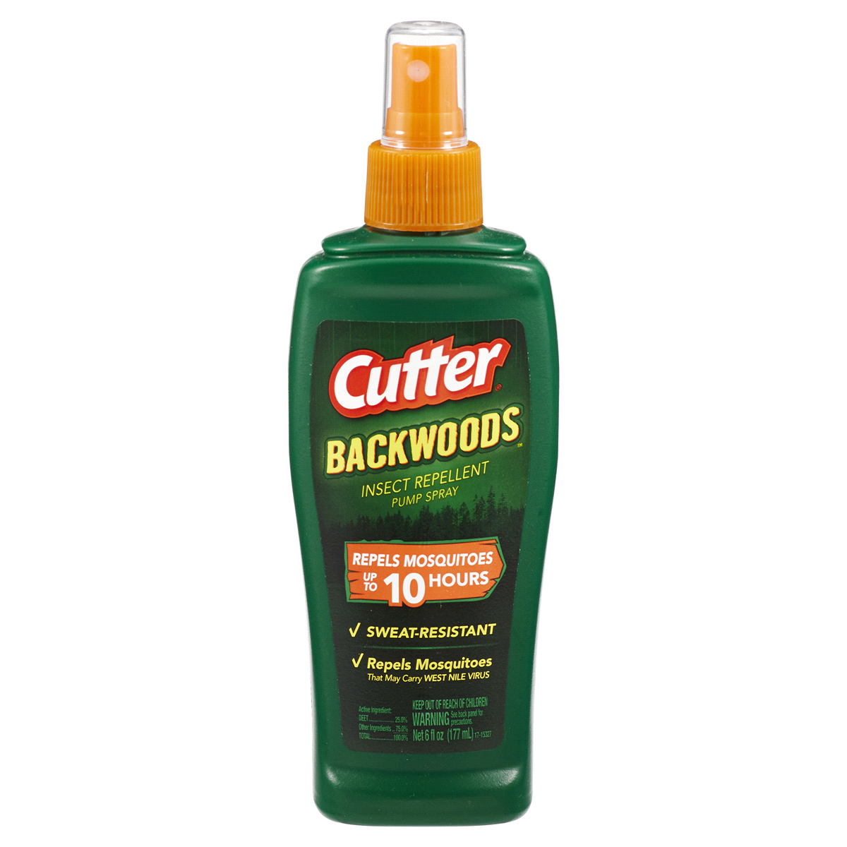 slide 1 of 2, Cutter Backwoods Insect Repellent Unscented Pump Spray, 6 oz