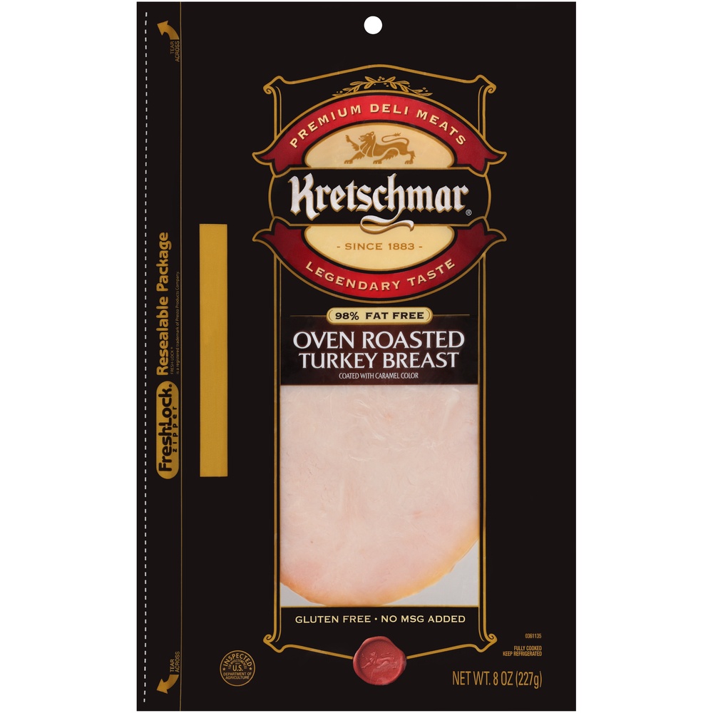 slide 1 of 1, Kretschmar Pre Sliced Oven Roast Turkey, 8 oz