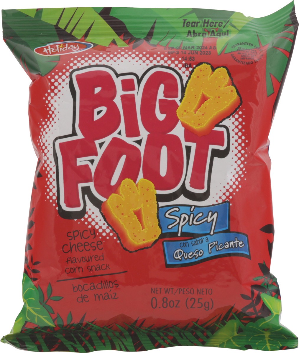 slide 9 of 13, Bigfoot Spicy Cheese Flavoured Corn Snack 0.8 oz, 0.8 oz