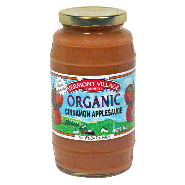 slide 1 of 2, Vermont Village Cannery Organic Cinnamon Applesauce, 24 oz