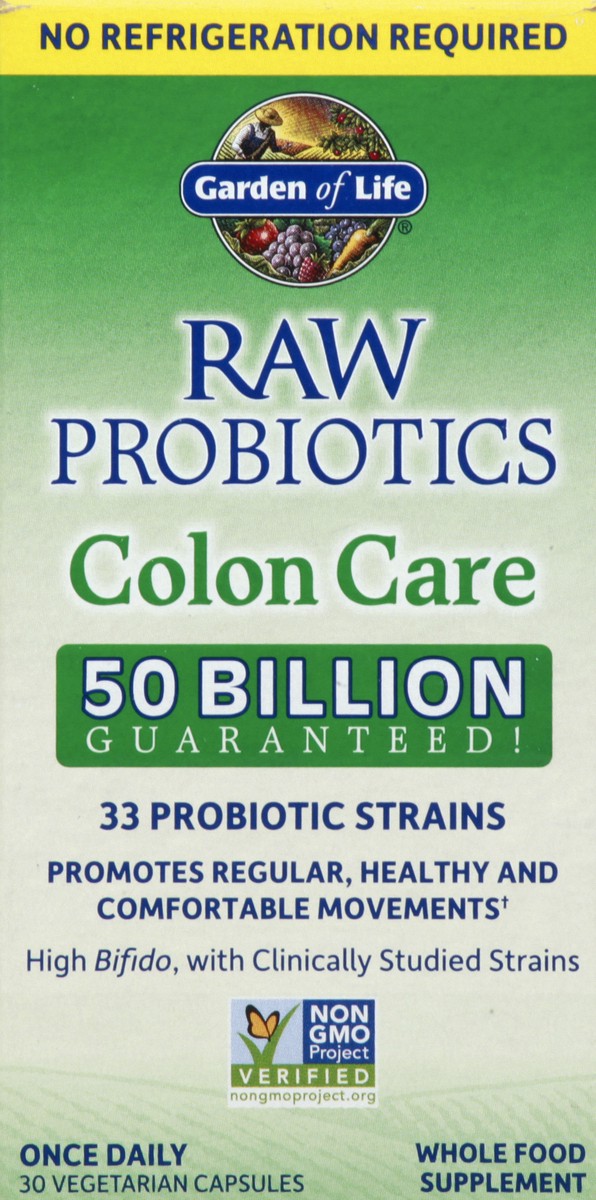 slide 1 of 9, Garden of Life Raw Probiotics Colon Care, 30 ct