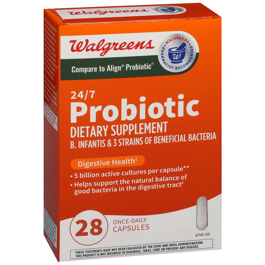 slide 4 of 5, Walgreens 24/7 Probiotic Capsules, 28 ct