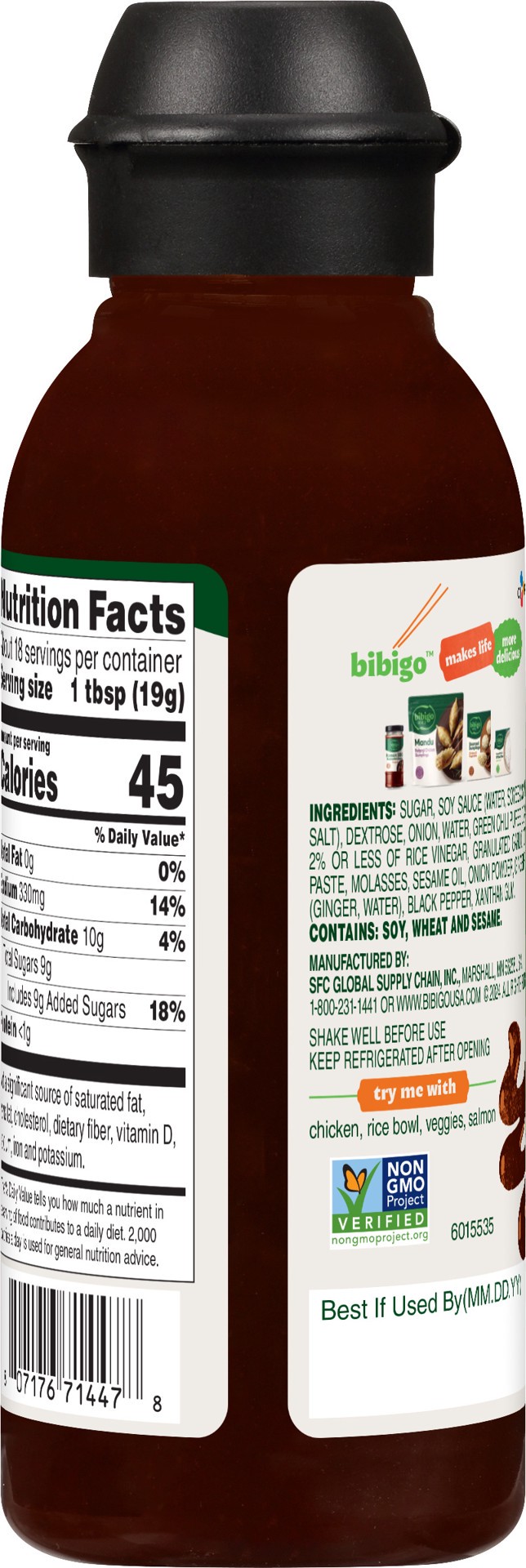 slide 3 of 5, Bibigo Original Korean BBQ Drizzle Sauce, 12.16 oz