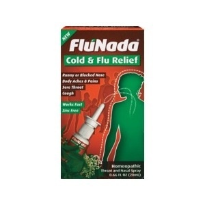 slide 1 of 1, FluNada Cold & Flu Relief, Homeopathic Throat And Nasal Spray, 0.66 oz