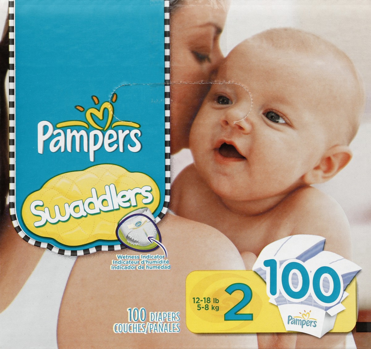 slide 4 of 7, Pampers Diapers 100 ea, 100 ct