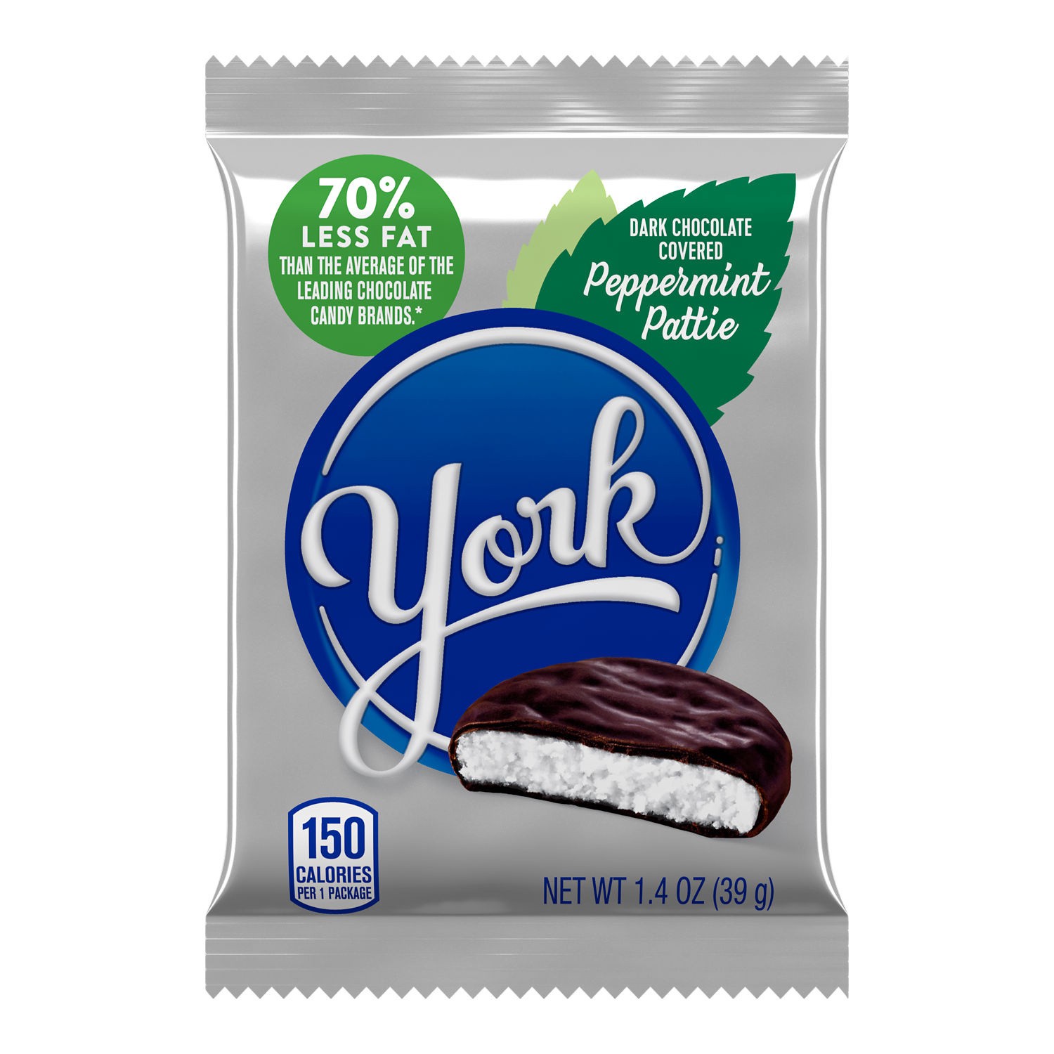 slide 1 of 6, YORK Dark Chocolate Peppermint Patties, Candy Pack, 1.4 oz, 1.4 oz