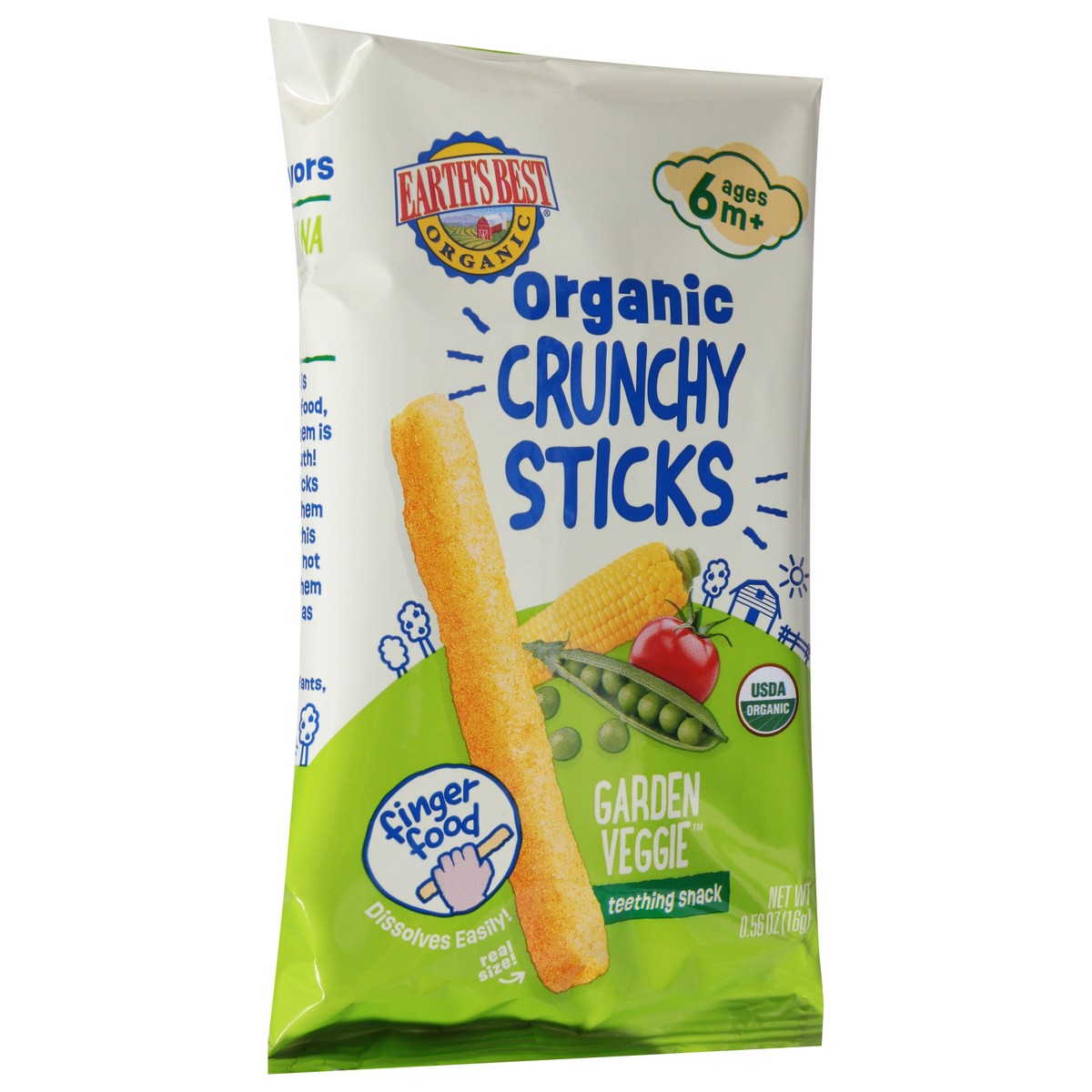 slide 7 of 14, Earth's Best Organic Ages 6M+ Crunchy Sticks Garden Veggie Teething Snack 0.56 oz, 0.56 oz