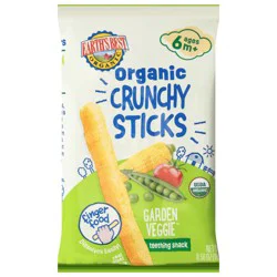 Earth's Best Organic Ages 6M+ Crunchy Sticks Garden Veggie Teething Snack 0.56 oz