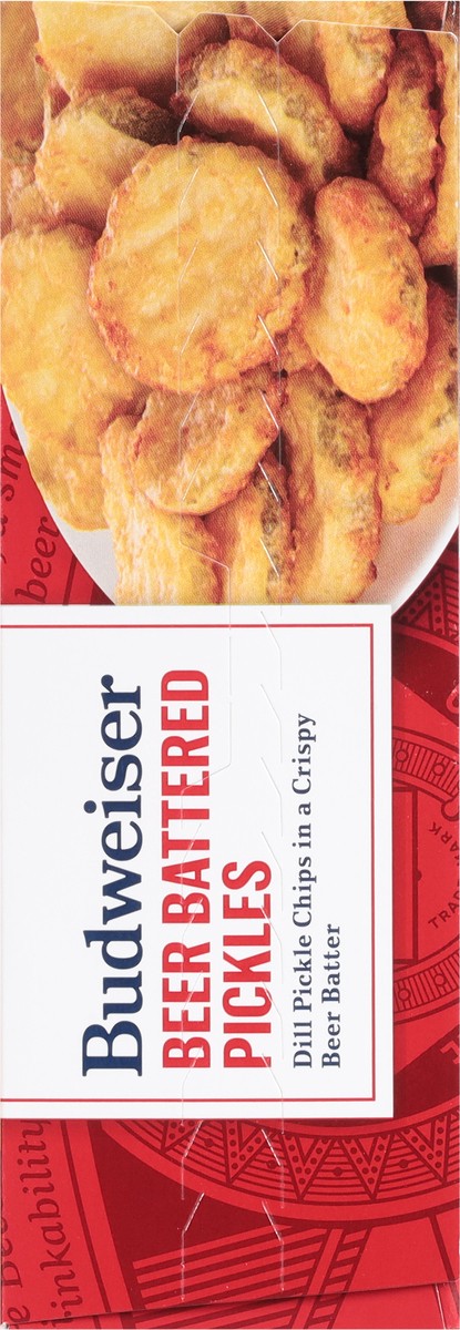 slide 8 of 9, Budweiser Farm Rich Budweiser beer battered pickles, 16 oz