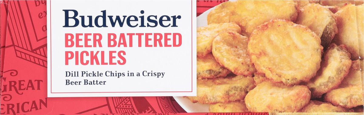 slide 9 of 9, Budweiser Farm Rich Budweiser beer battered pickles, 16 oz