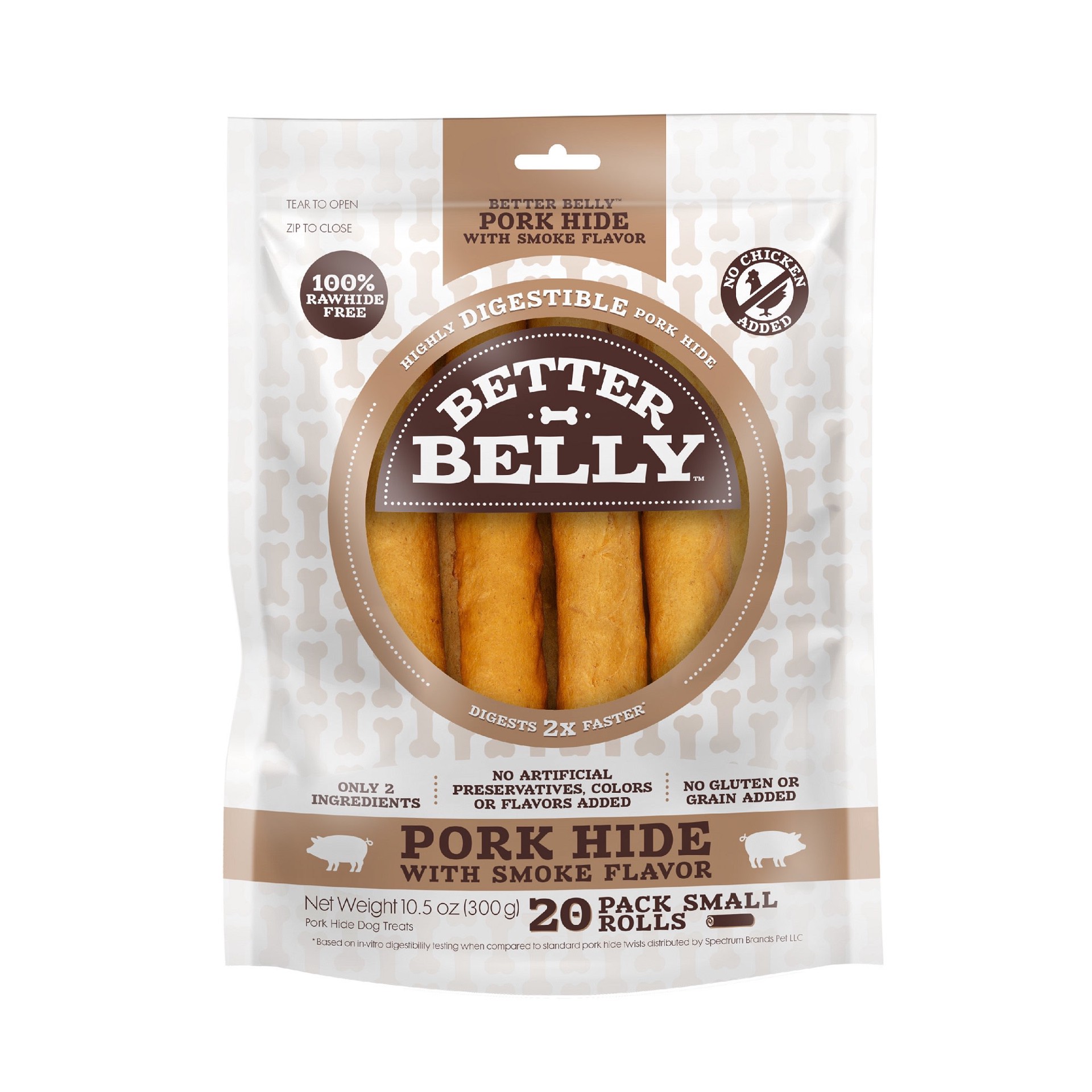 slide 1 of 1, Bby-Dog 20Ct Porkhide Rolls Sm, 20 ct