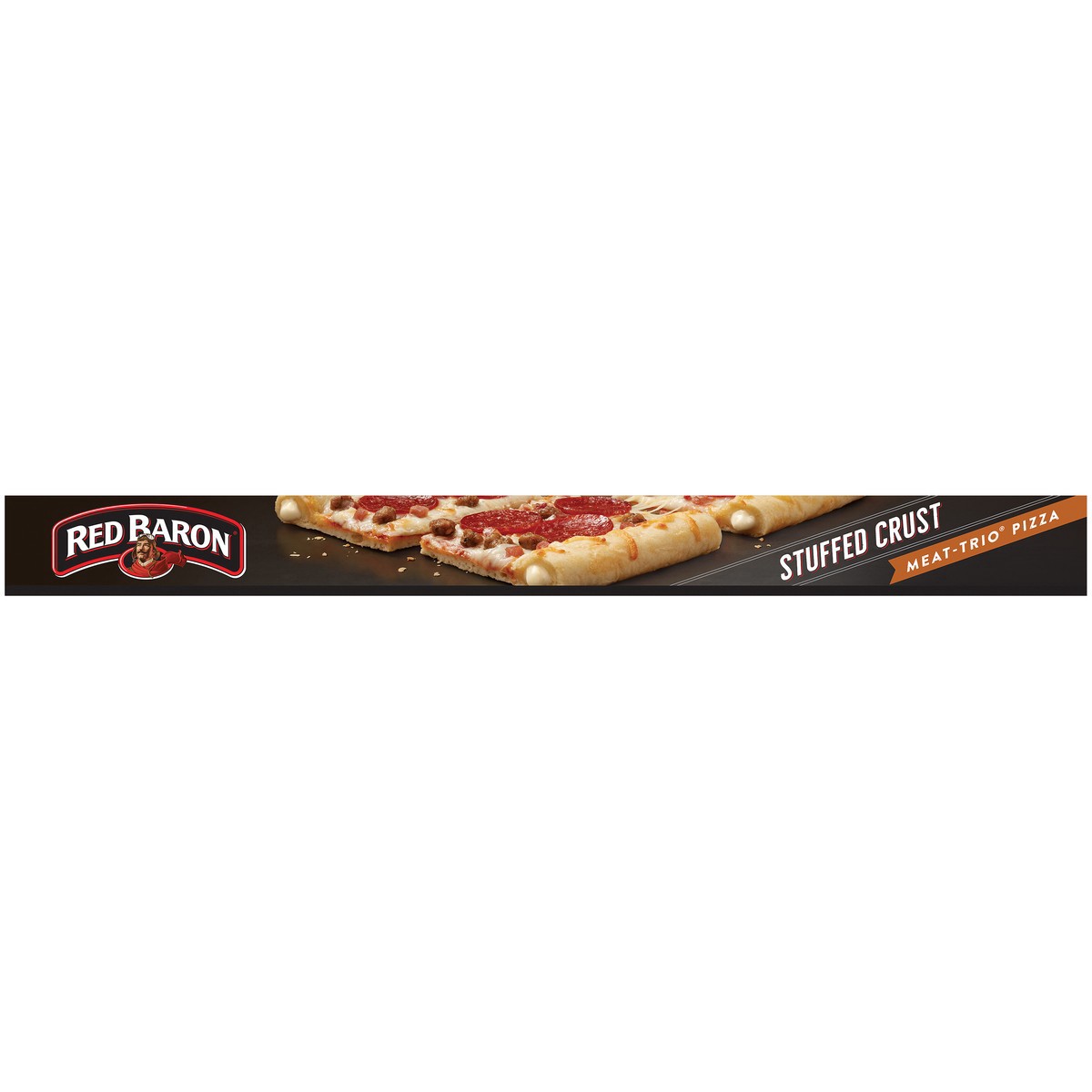 slide 7 of 9, Red Baron Pizza, Stuffed Crust Meat-Trio 21.90 oz., 21.9 oz