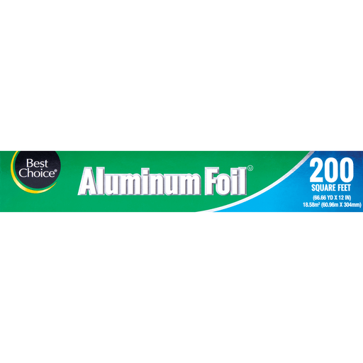 slide 1 of 1, Best Choice Aluminum Foil, 200 sq ft