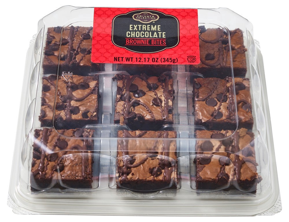 slide 1 of 3, Private Selection Extreme Chocolate Brownie Bites, 9 ct / 12.17 oz