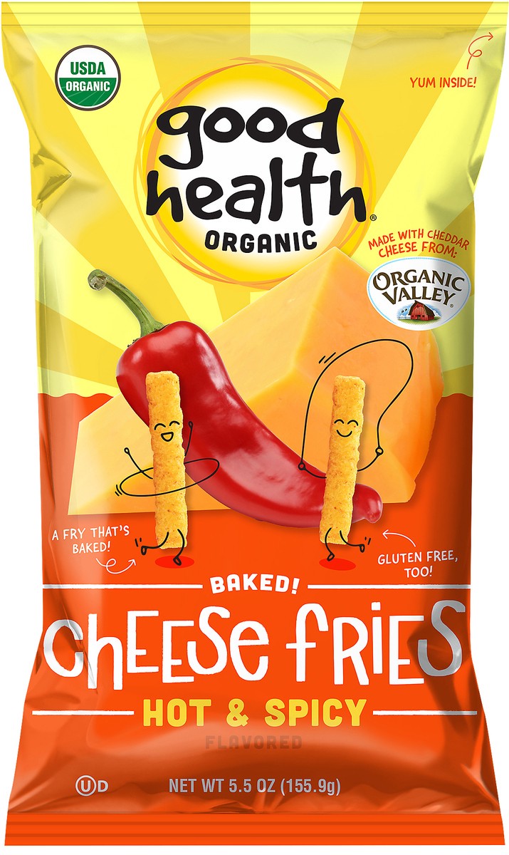 slide 4 of 7, Good Health Baked Organic Hot & Spicy Flavored Cheese Fries 5.5 oz, 5.5 oz