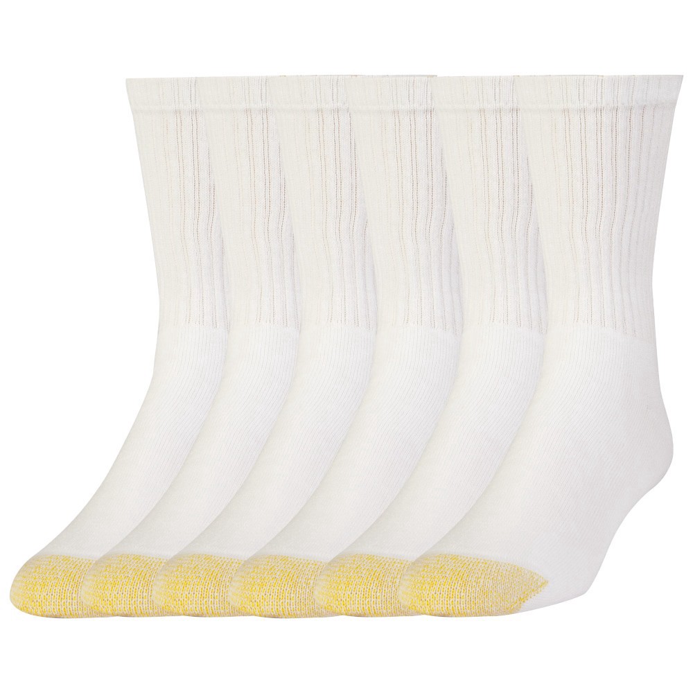 slide 1 of 1, Gold Toe 3175S Athletic Short Crew - White, 6 ct