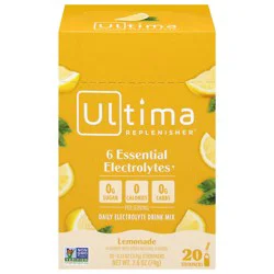 Ultima Replenisher Daily Lemonade Electrolyte Drink Mix - 20 x 0.13 oz Stick Packs