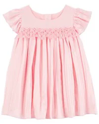 Oshkosh Baby Flutter Pleated Dress Pink 12M