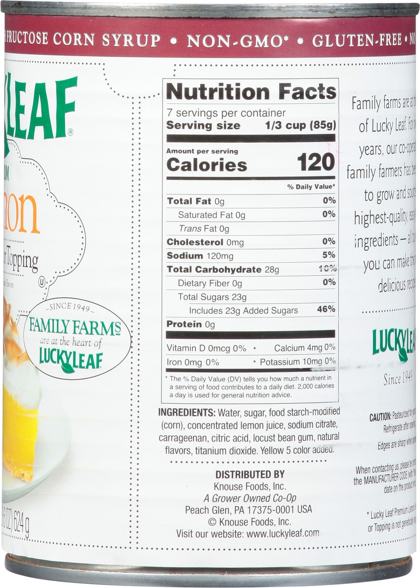 slide 13 of 13, Lucky Leaf Premium Lemon Fruit Filling or Topping 22 oz, 22 oz