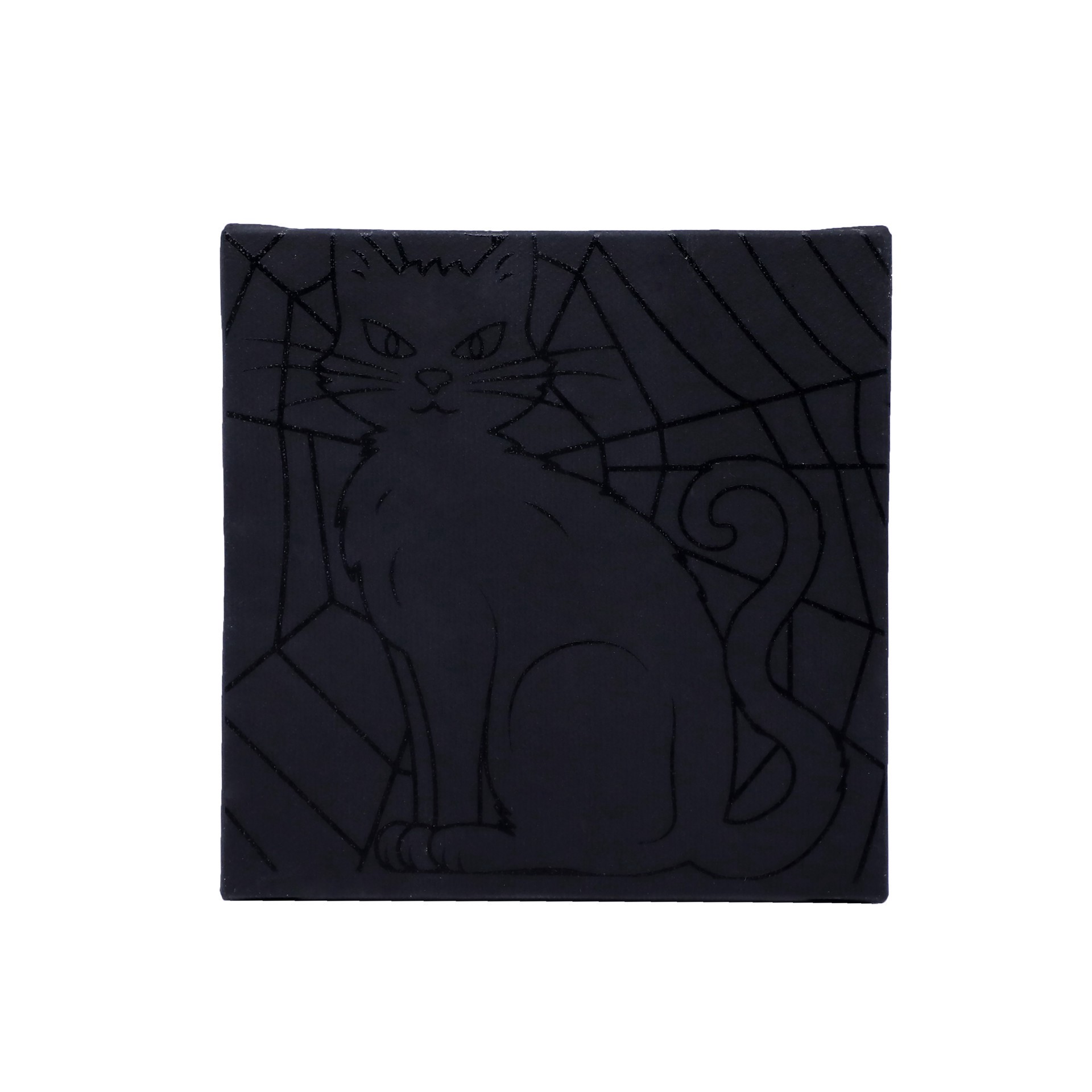 slide 5 of 5, 5" X 5" Cat In Web Canvas Painting Kit By Craft Smart, 5 in x 5 in