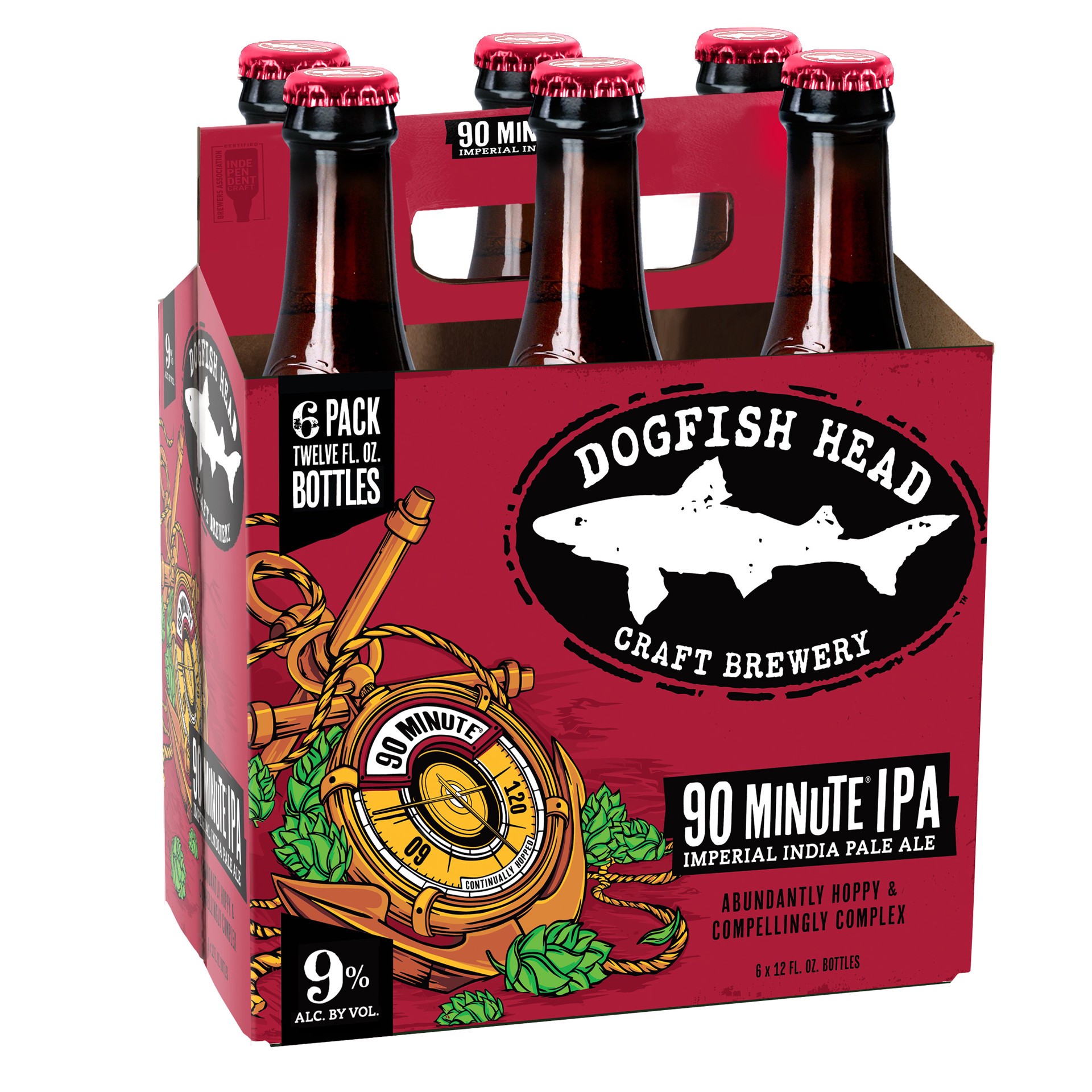 slide 3 of 3, Dogfish Head Beer 90 Minute IPA (12 fl. oz. Bottle, 6pk.), 4 ct; 12 oz