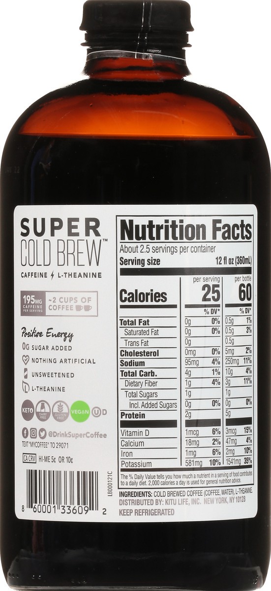 slide 7 of 12, Super Coffee Cold Brew Unsweetened Black Coffee 32 oz, 32 oz
