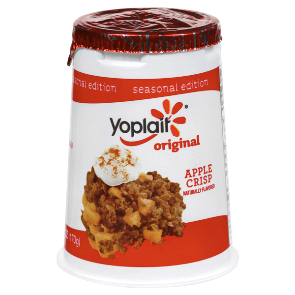 slide 1 of 1, Yoplait Original Limited Edition Apple Crisp YogurtCup, 6 oz