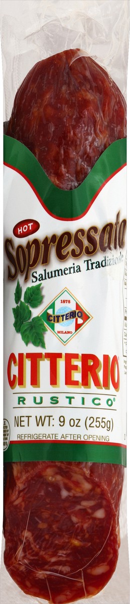 slide 3 of 5, Citterio Chub Hot Sopressata, 9 oz