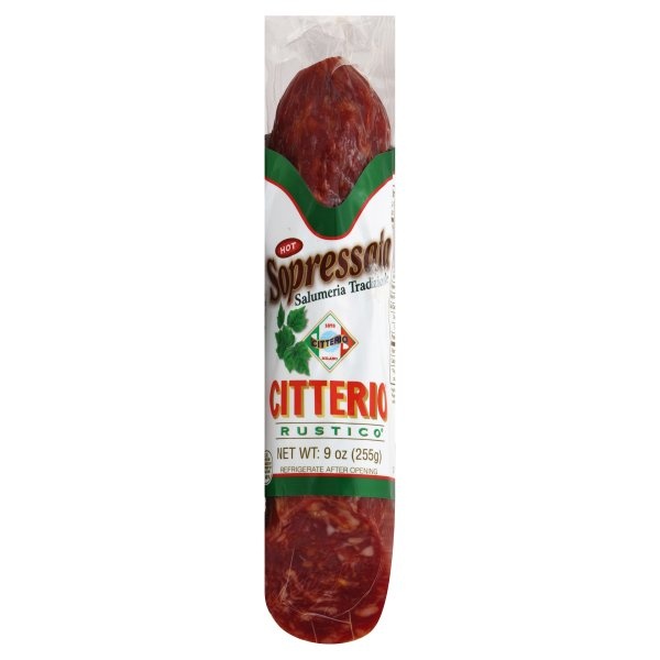 slide 1 of 5, Citterio Chub Hot Sopressata, 9 oz