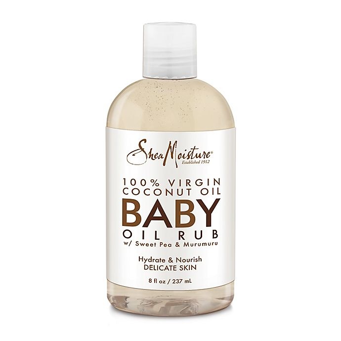 slide 1 of 3, SheaMoisture 100% Virgin Coconut Oil Baby Oil Rub, 8 fl oz