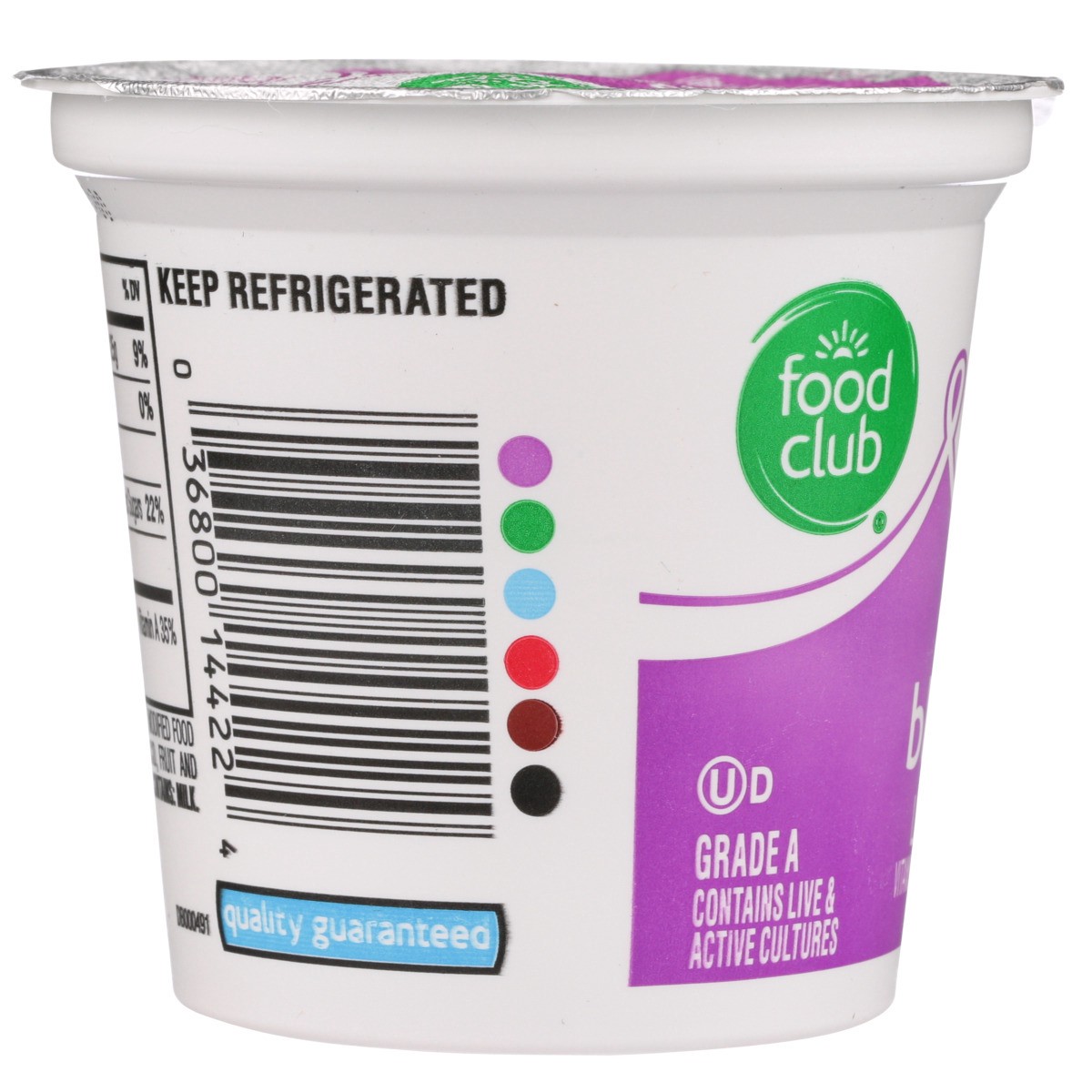 slide 6 of 9, Food Club Raspberry Blended Lowfat Yogurt, 6 oz