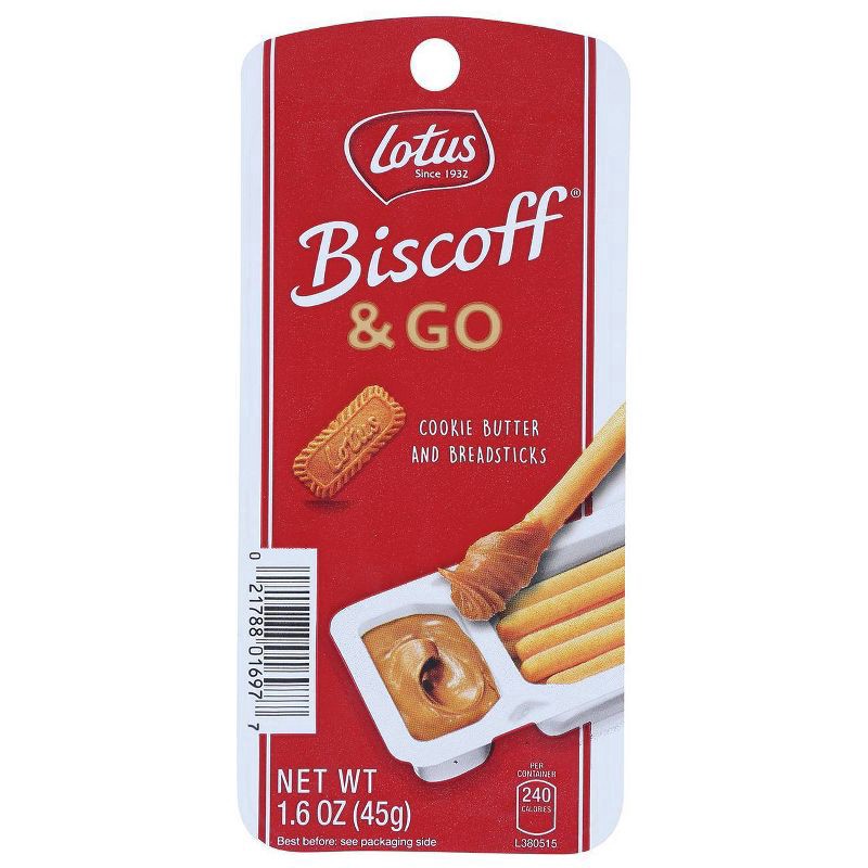 slide 1 of 9, Lotus Biscoff & Go! Cookie Butter & Breadsticks 1.6 oz, 1.6 oz