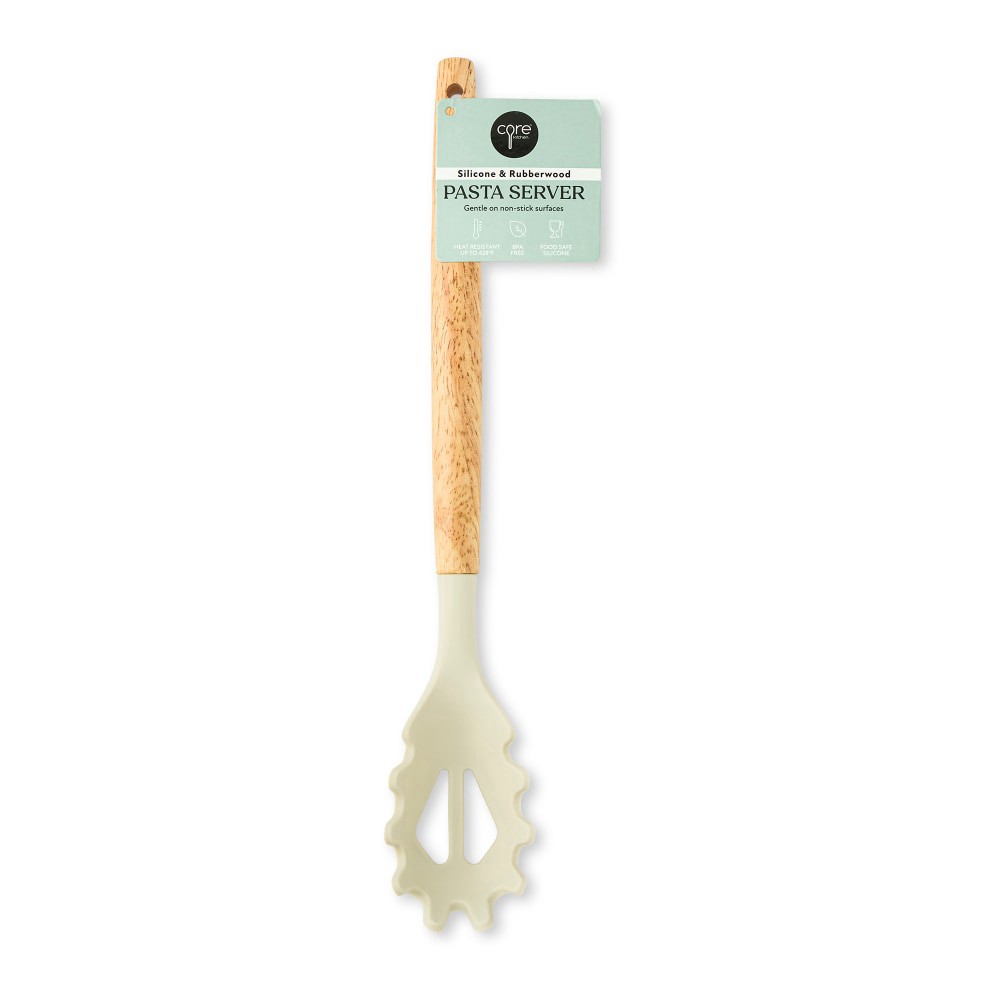 slide 3 of 3, Core Kitchen Silicone Spaghetti Spoon - Beige, 1 ct