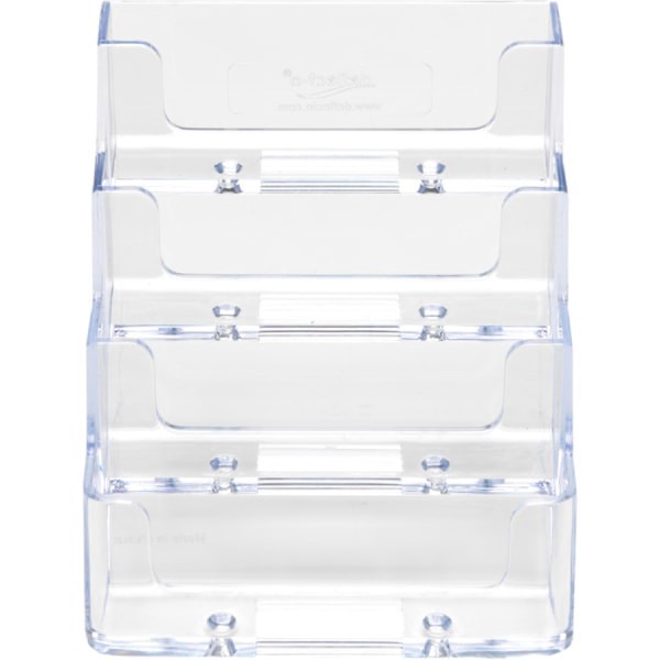 slide 7 of 7, Deflect-O Deflecto 4-Compartment Desktop Business Card Holder, 1 ct
