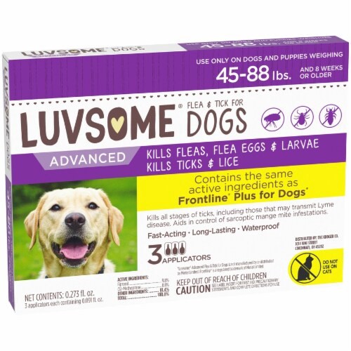 slide 4 of 6, Luvsome Advanced Flea Tick Applicators For Dogs And Puppies, 3 ct