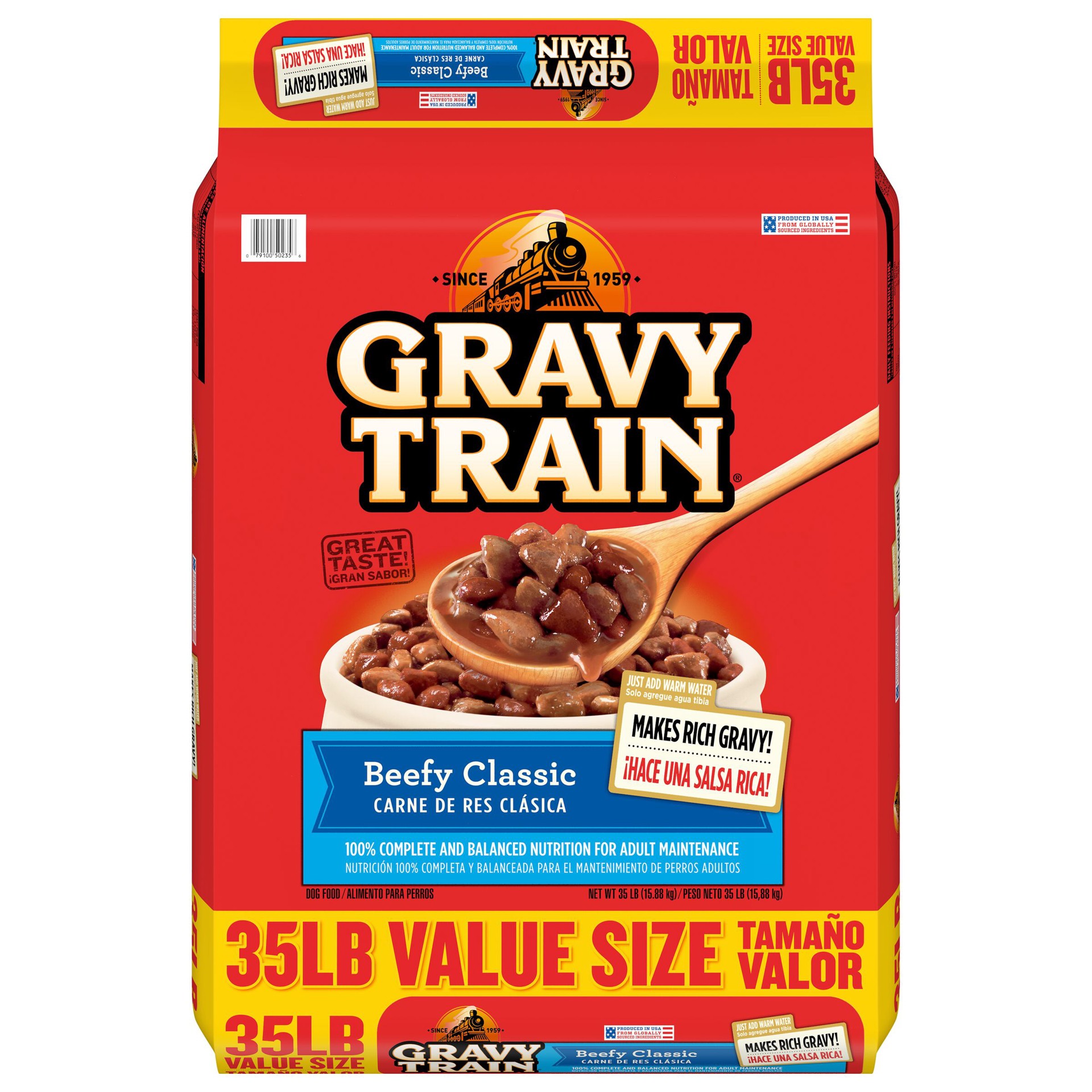 slide 1 of 6, Gravy Train Beefy Classic Dry Dog Food, 35-Pound, 35 lb