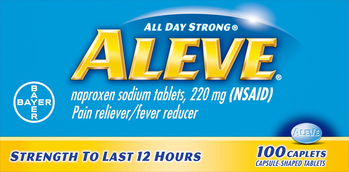 slide 1 of 6, Aleve Caplets, 100 ct