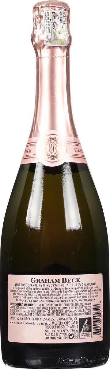 slide 3 of 9, Graham Beck Brut Rose 750 ml, 750 ml