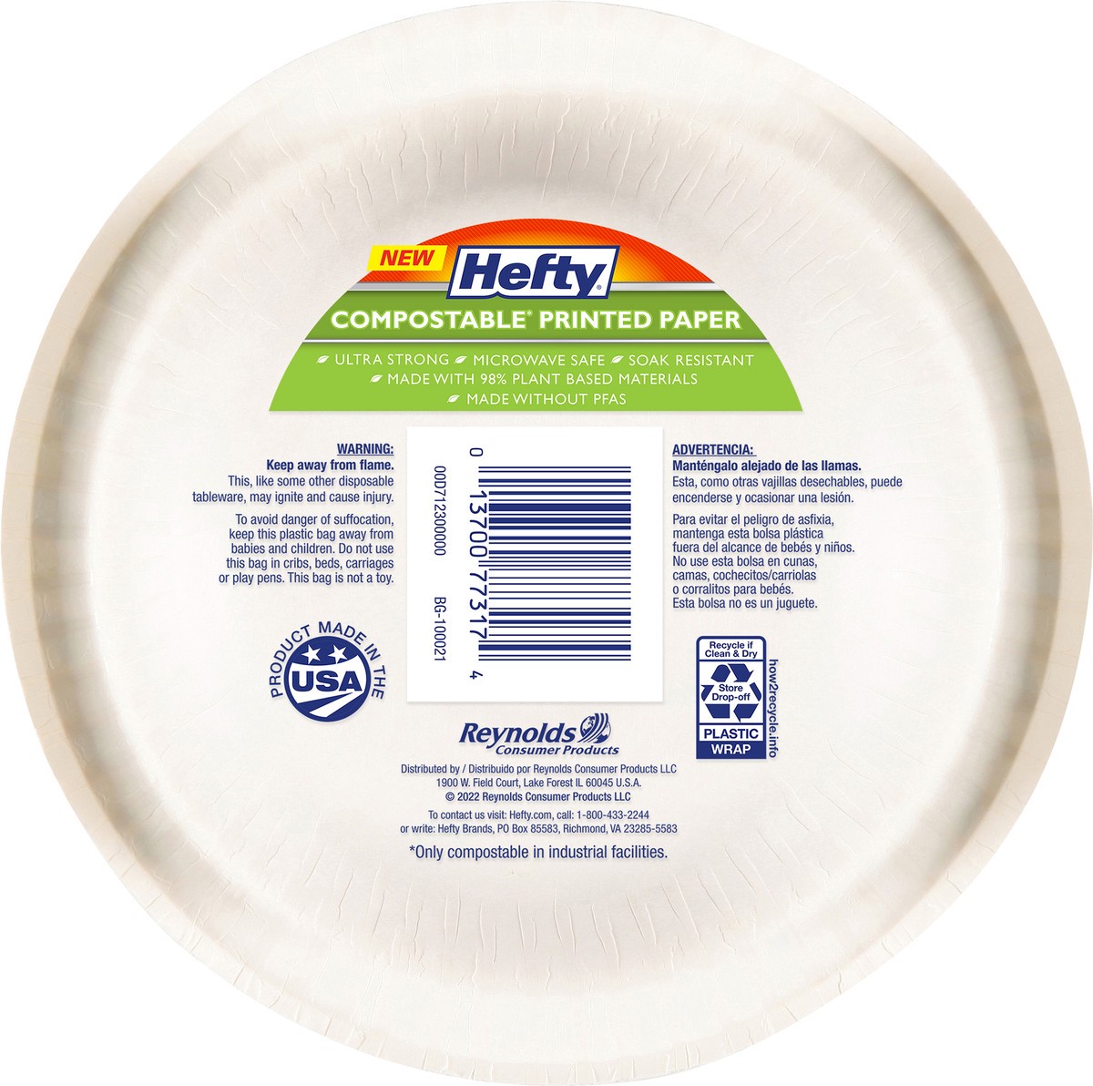 slide 5 of 7, Hefty 12 Fl Oz Compostable Paper Bowls 30 Each, 30 ct