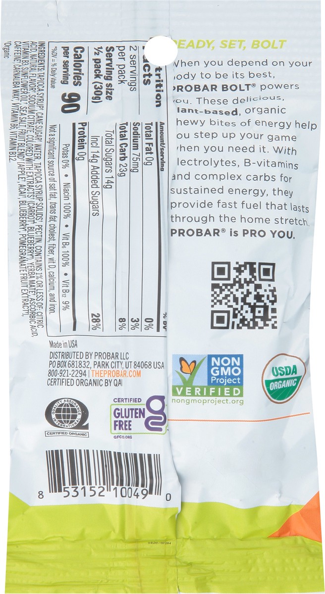 slide 5 of 9, Probar Berry Bolt Energy Chews, 2.1 oz