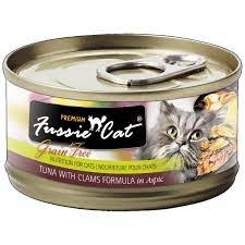 slide 1 of 1, Fussie Cat Prem Tuna W/Clams, 2.82 oz