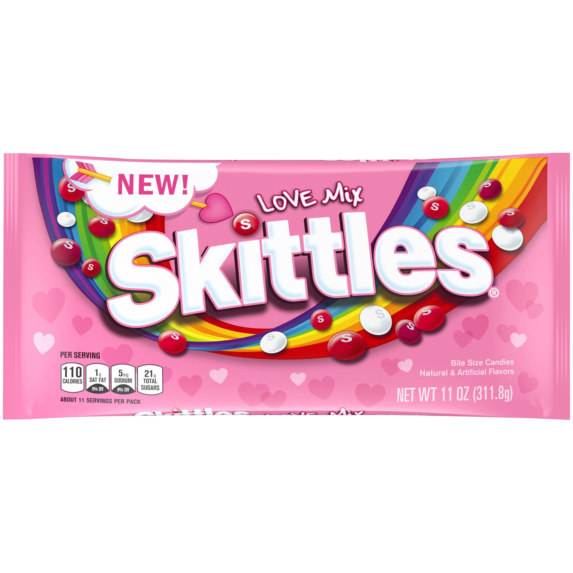 slide 1 of 5, SKITTLES Original Love Mix Valentine's Day Candy, 11.0-Ounce Bag, 11 oz