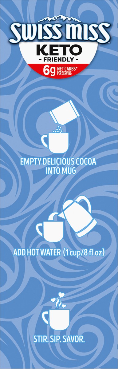 slide 9 of 9, Swiss Miss Keto Friendly Hot Cocoa Mix, 6 Envelopes - 6.12 oz, 6 ct