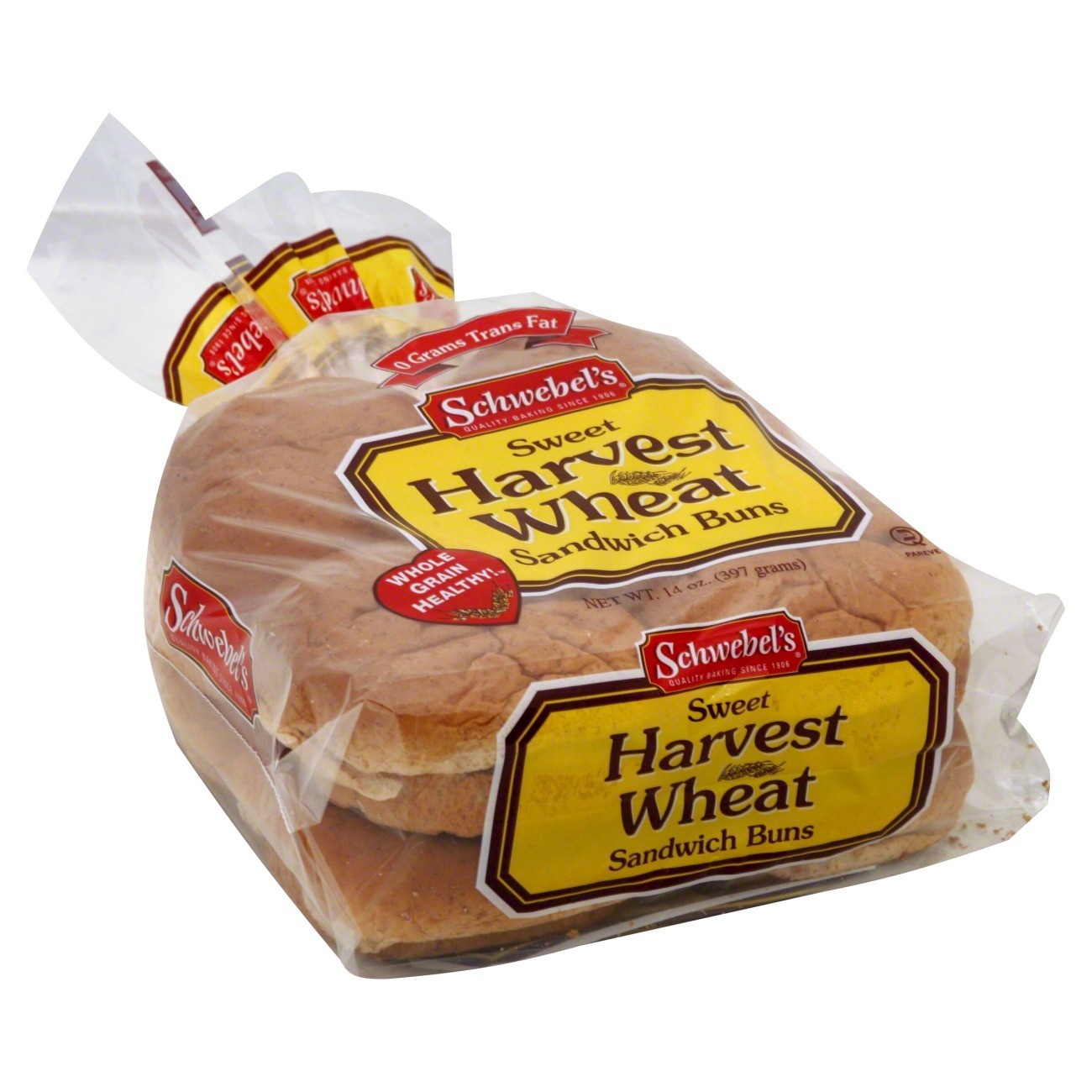 slide 1 of 1, Schwebel's Harvest Wheat Sandwich Buns, 13 oz